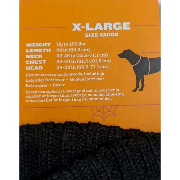Target Hyde and Eek Dog Striped Halloween Knit Sweater Size XL Candy Corn Patten - Picture 3 of 4